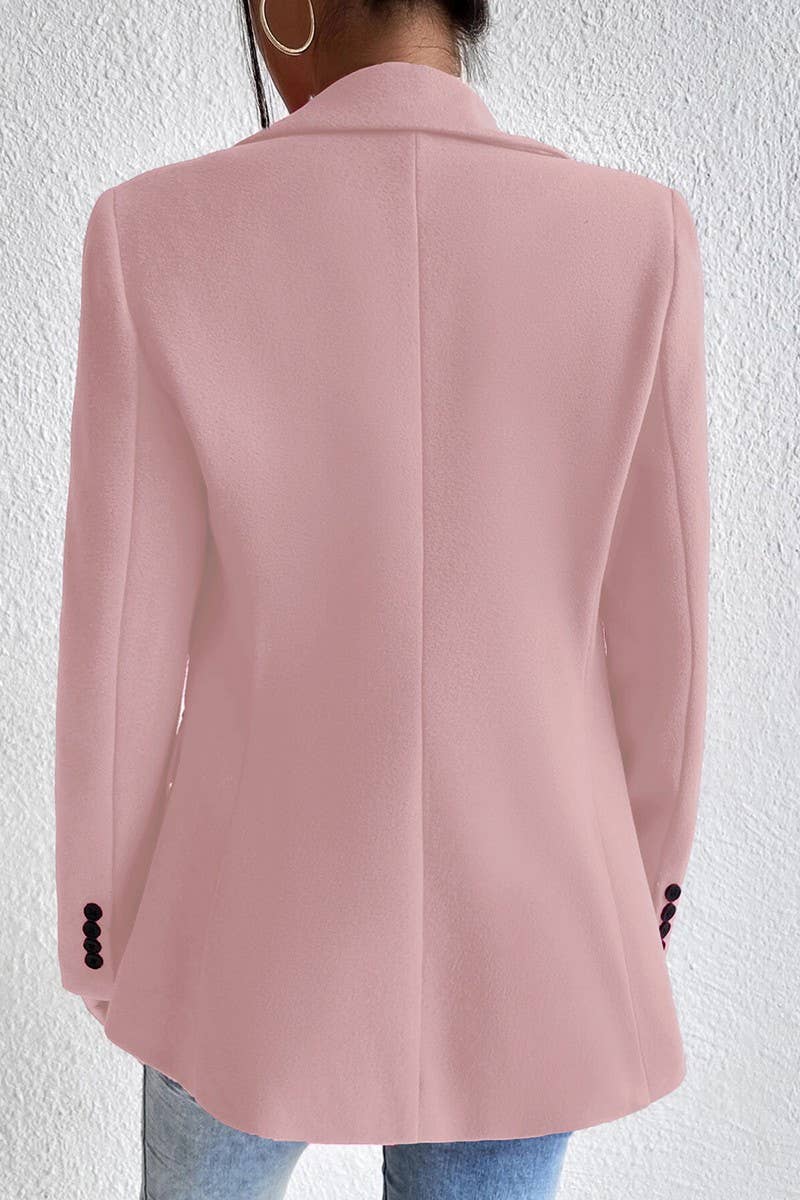 CWOCO00232_SOLID COLOR LAPEL SLIM-FIT TWEED SUIT JACKET