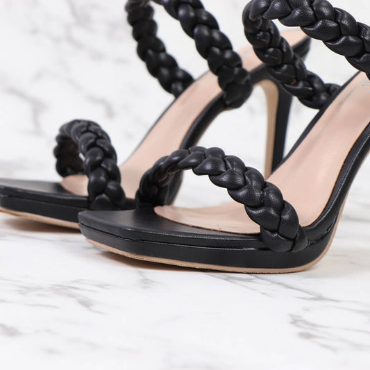 WOMEN SIMPLE WATERPROOF STILETTO HIGH HEELS