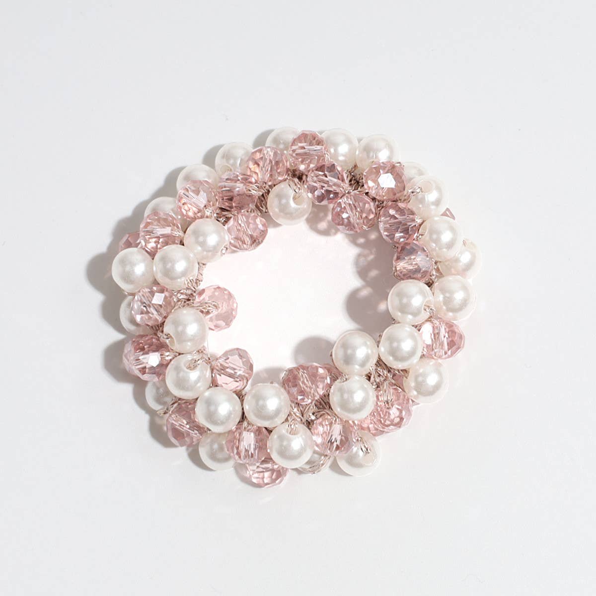 SIMPLE IMITATION PEARL CRYSTAL HAIR ROPE_CWAHA2202
