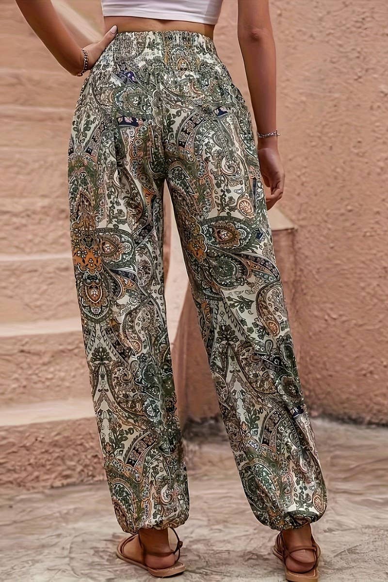 CWBLP1816_SUMMER COMFORTABLE CASUAL HIGH WAIST TROUSERS