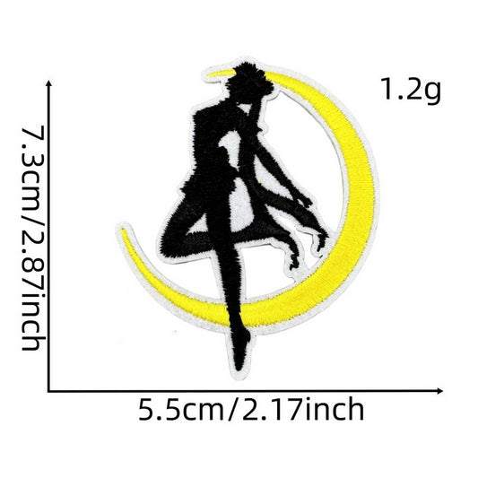 GIRL CARTOON MAGIC WARRIOR EMBROIDERED PATCH