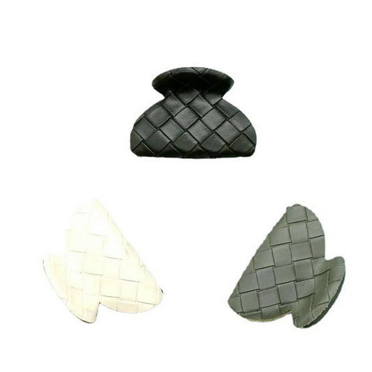 Woven Faux Leather Tribal Ponytail Claw Clip_CWAHA6382