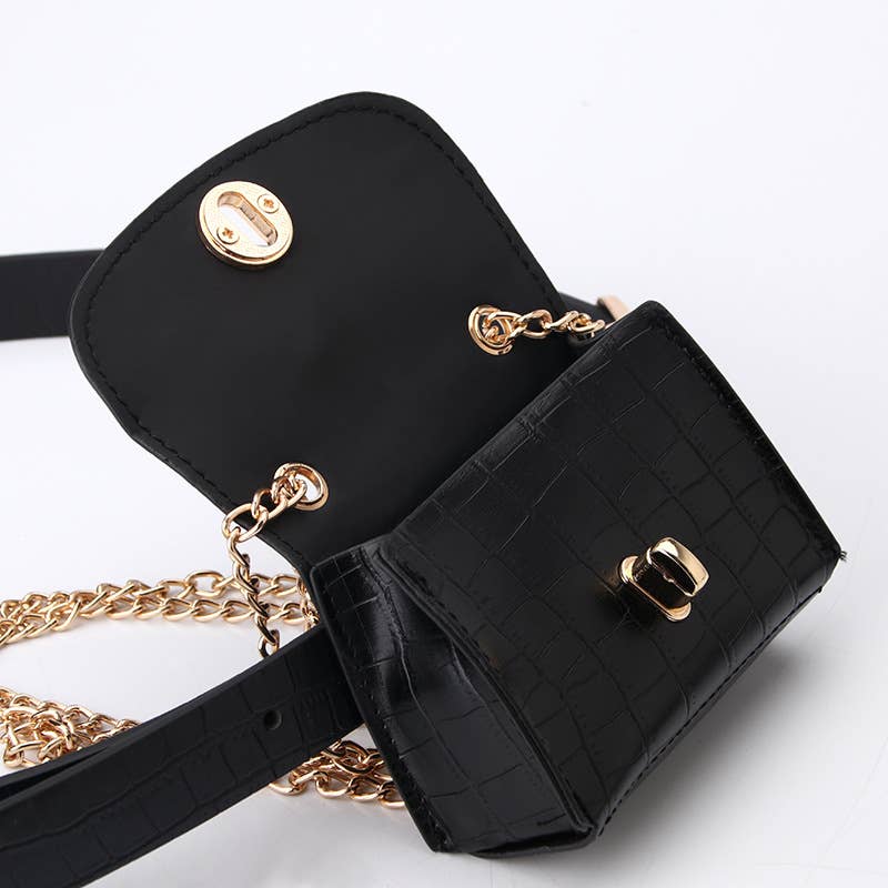 Trendy versatile chain waist bag is detachable