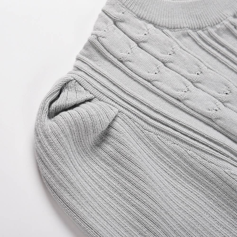 Elegant bubble long-sleeved, high-waisted dress