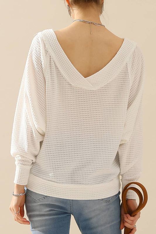 Cwttl1098_Boat Neck Pullover Sweater Pocketed Knit Top