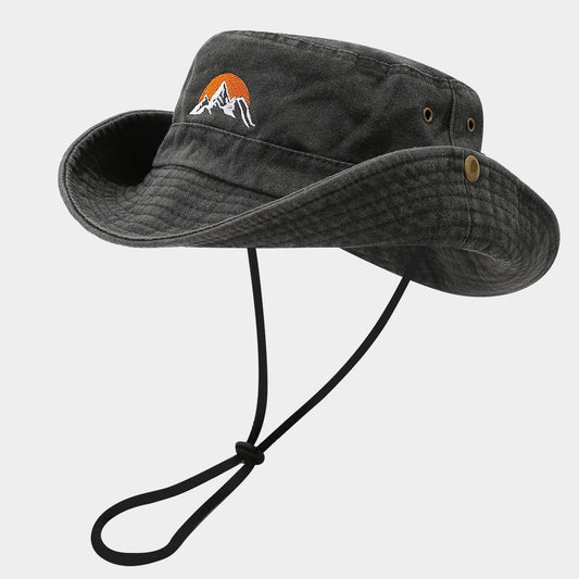 Embroidered Wide Brim Sun Hat for Outdoor Hiking_CWAH3876