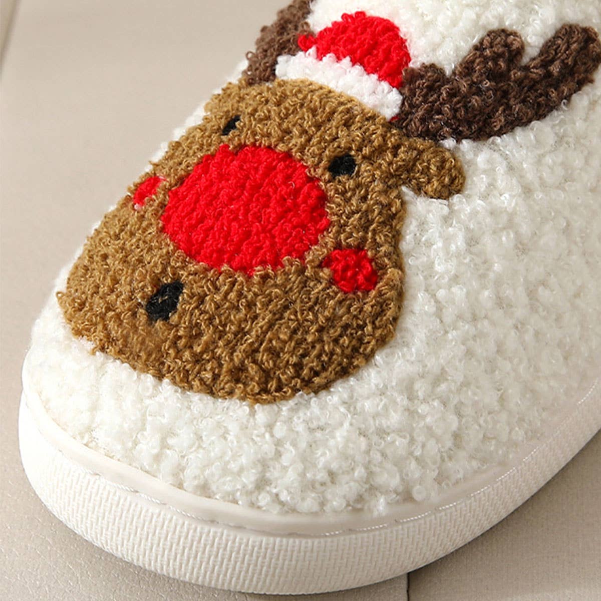 CHRISTMAS ELK NON-SLIP COTTON SLIPPERS