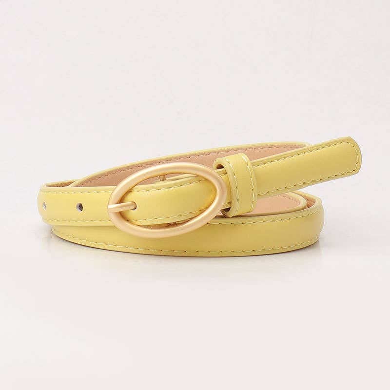 Versatile candy-colored decorated denim belt