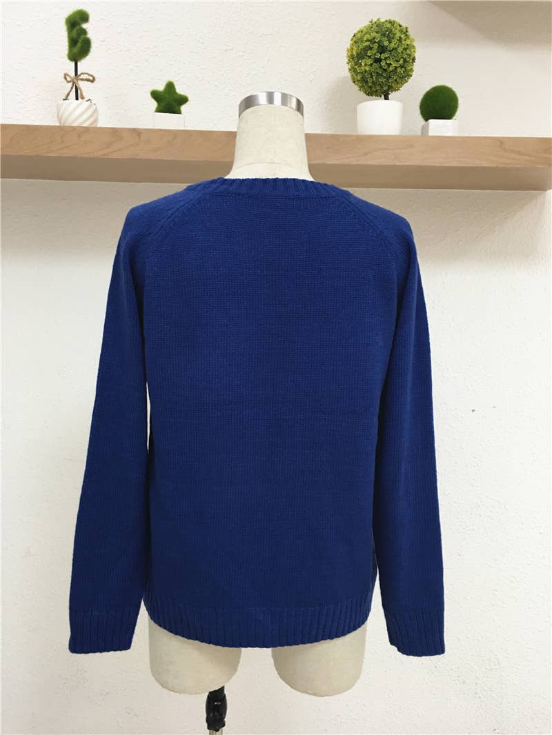 VALENTINE'S DAY PULLOVER CREW-NECK LOVE SWEATER