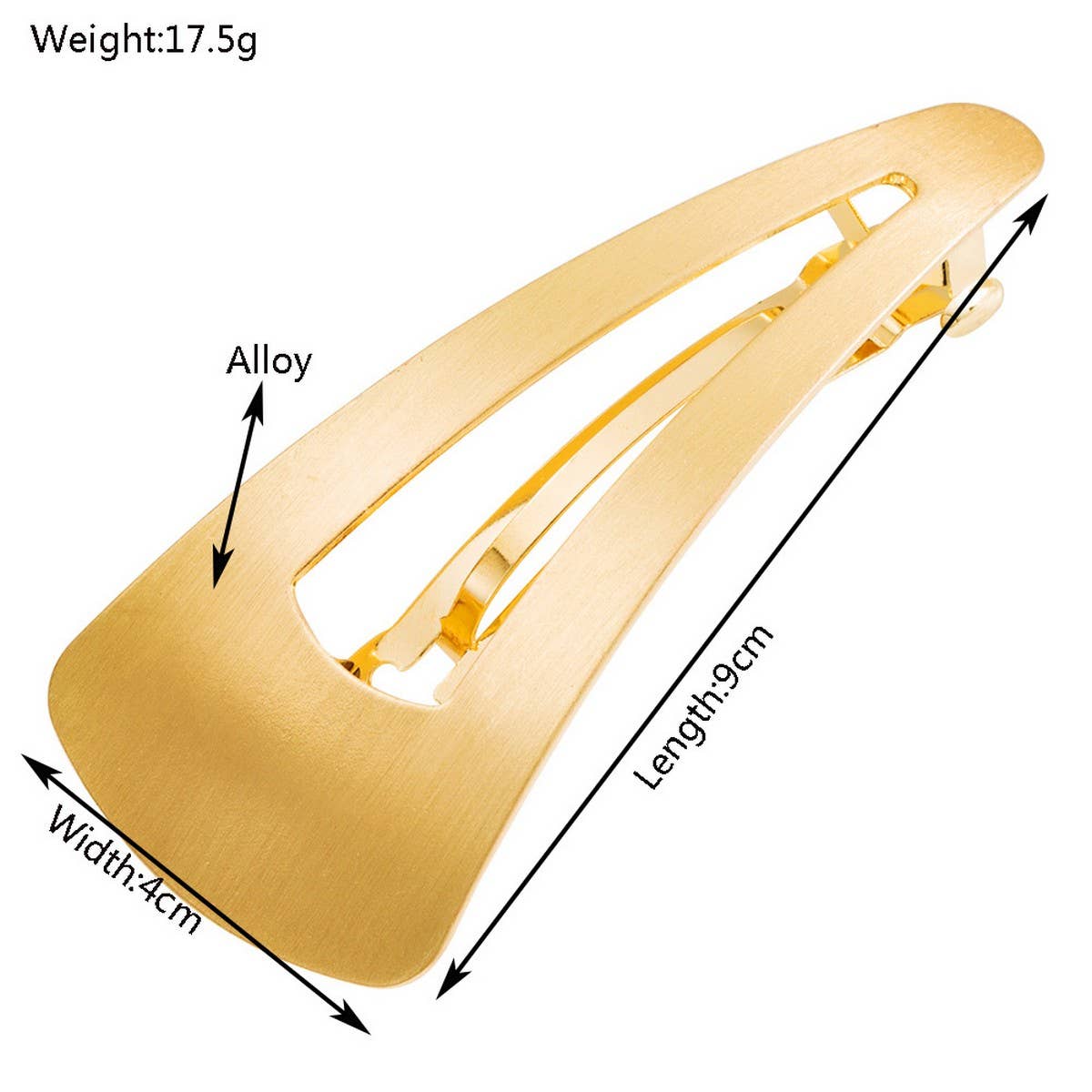 Fashionable Metal Hair Clip with Geometric Design