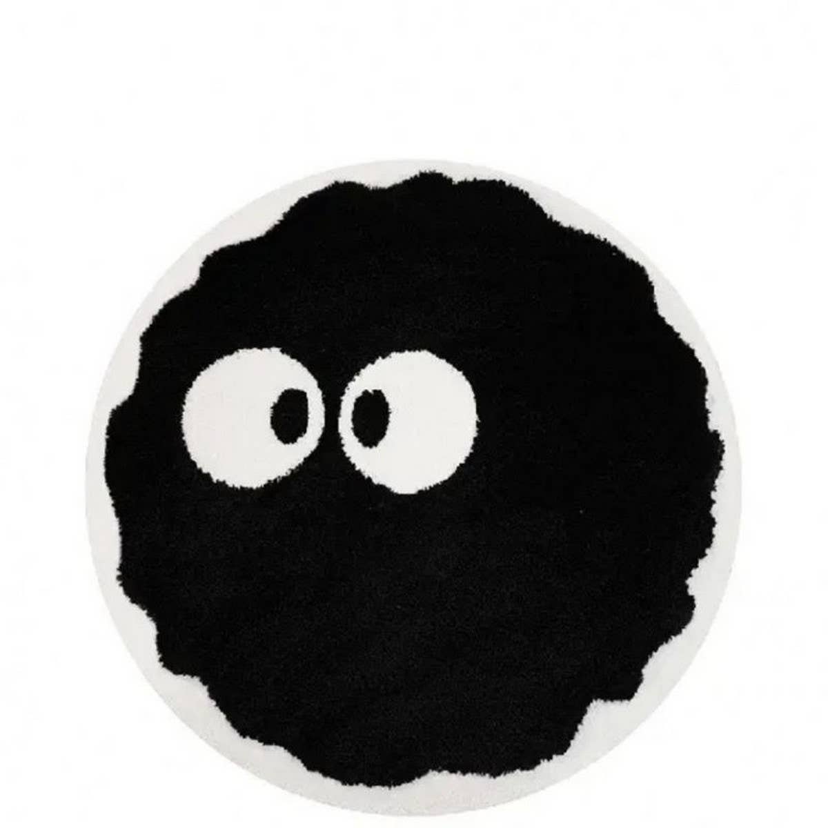 Cute Soot Plush Round Rug, Cartoon Floor Mat