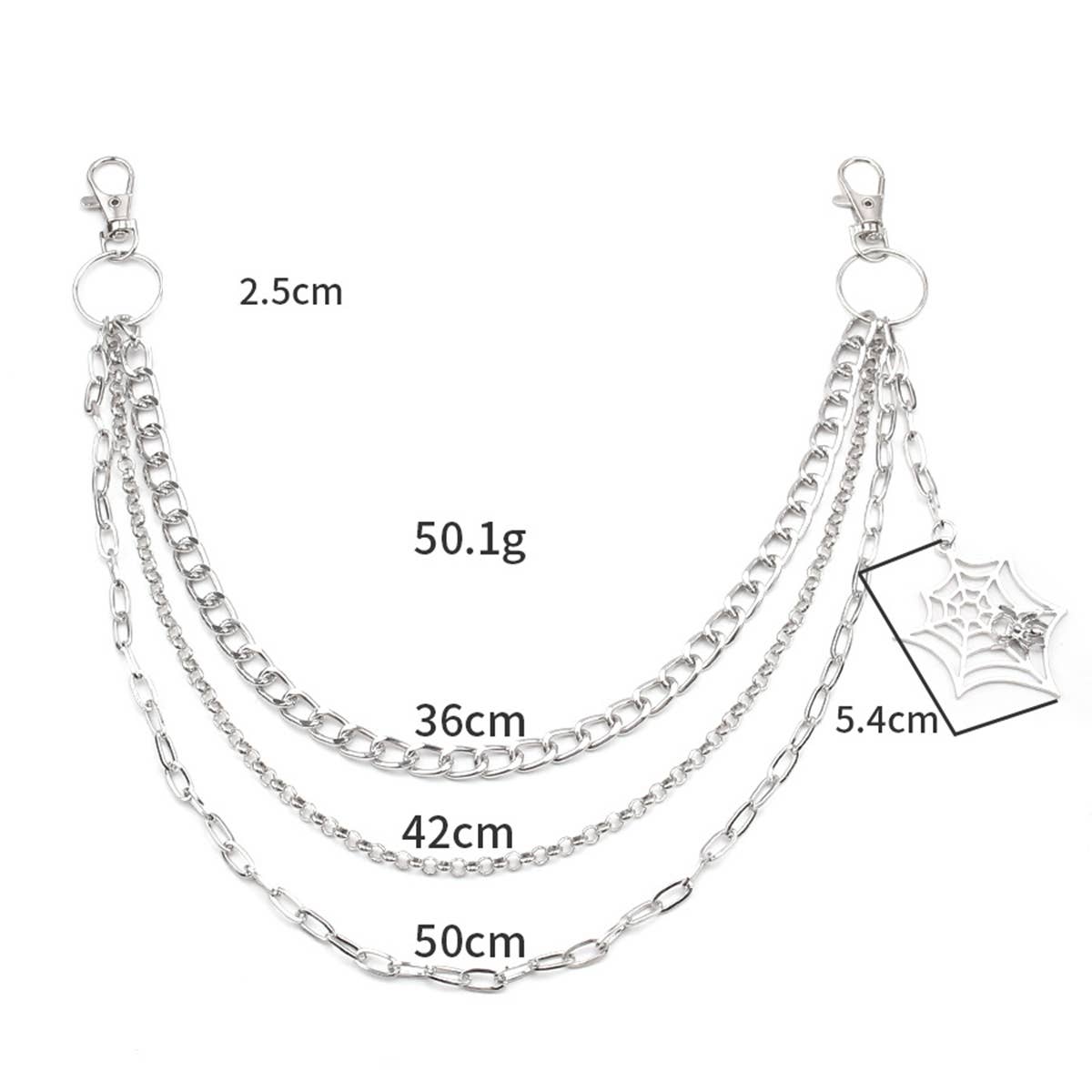 PUNK STYLE SPIDER WEB JEANS CHAIN_CWMM0645