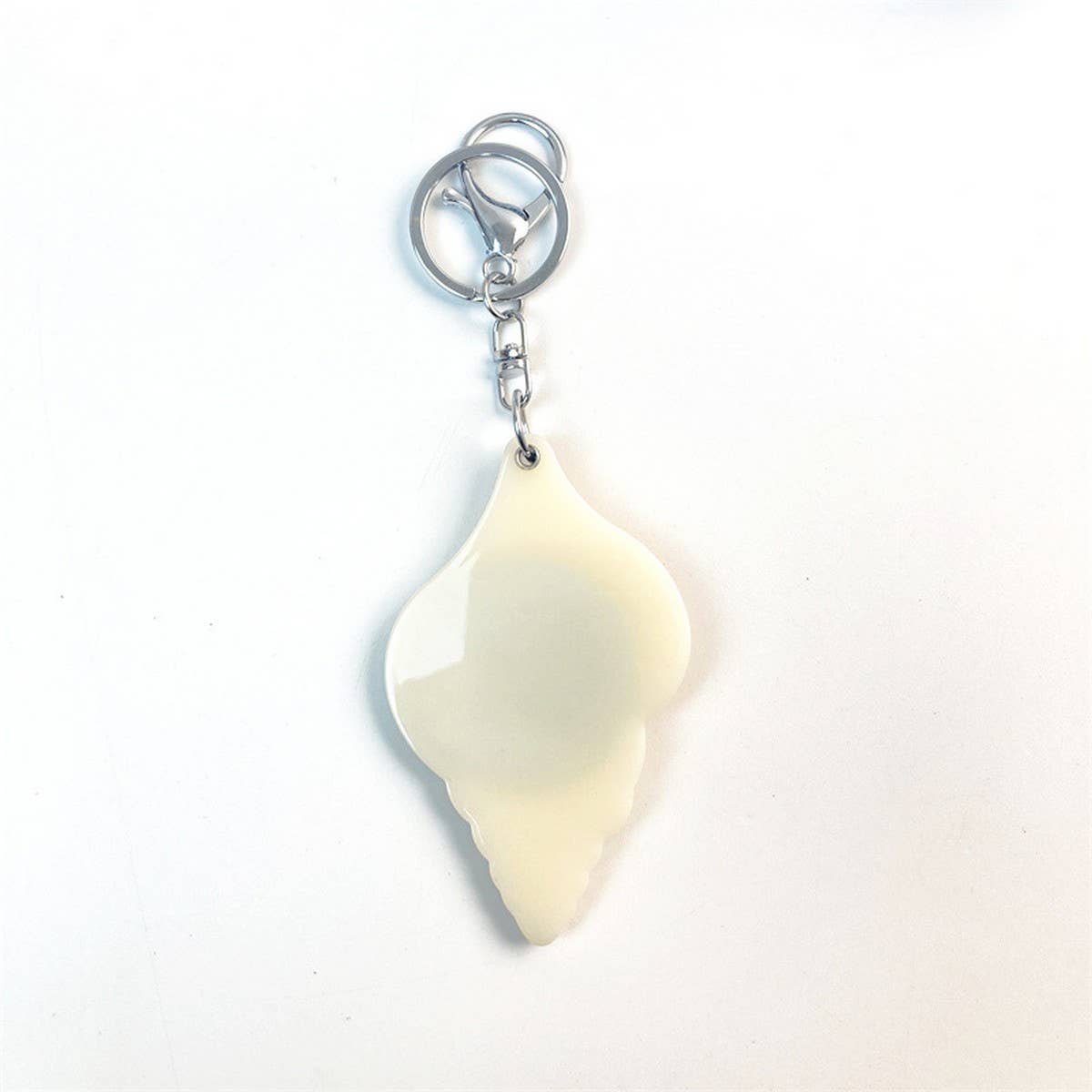 Creative Seashell Round Mirror Keychain Acrylic