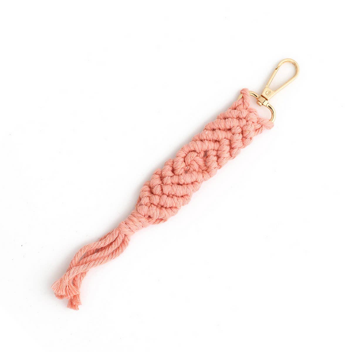 Boho Cotton Tassel Keychain Handmade Woven Charm_CWAB5081