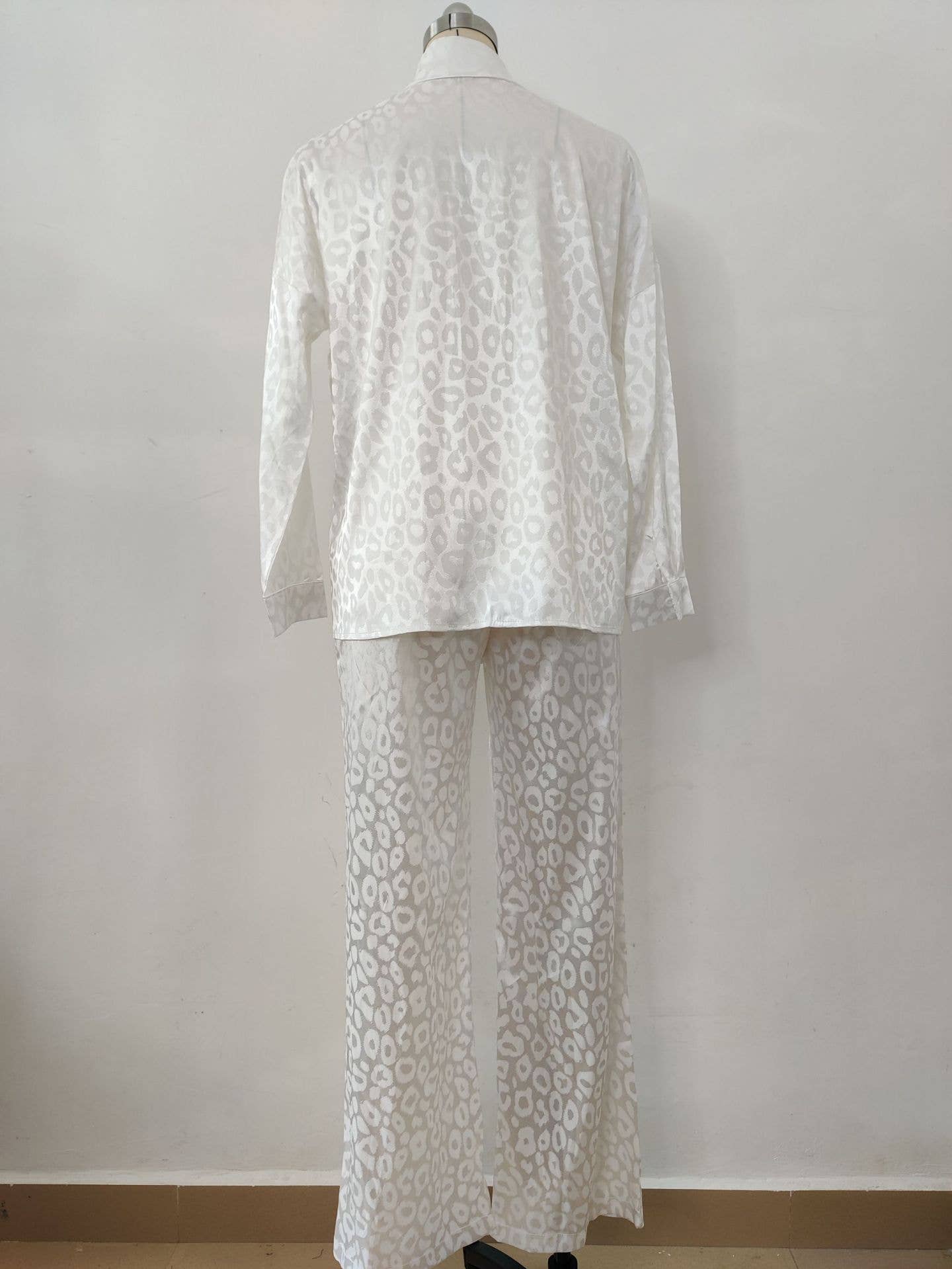 LONG SLEEVE LEOPARD PRINT FASHION WOMEN'S SUIT