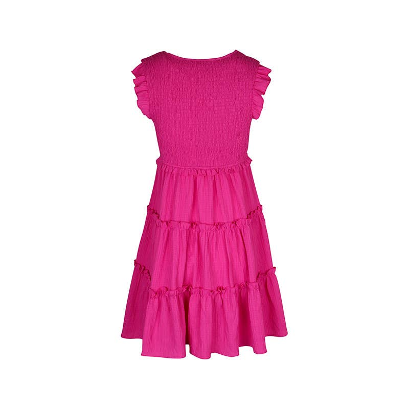 Sleeveless draped feeling solid color dress