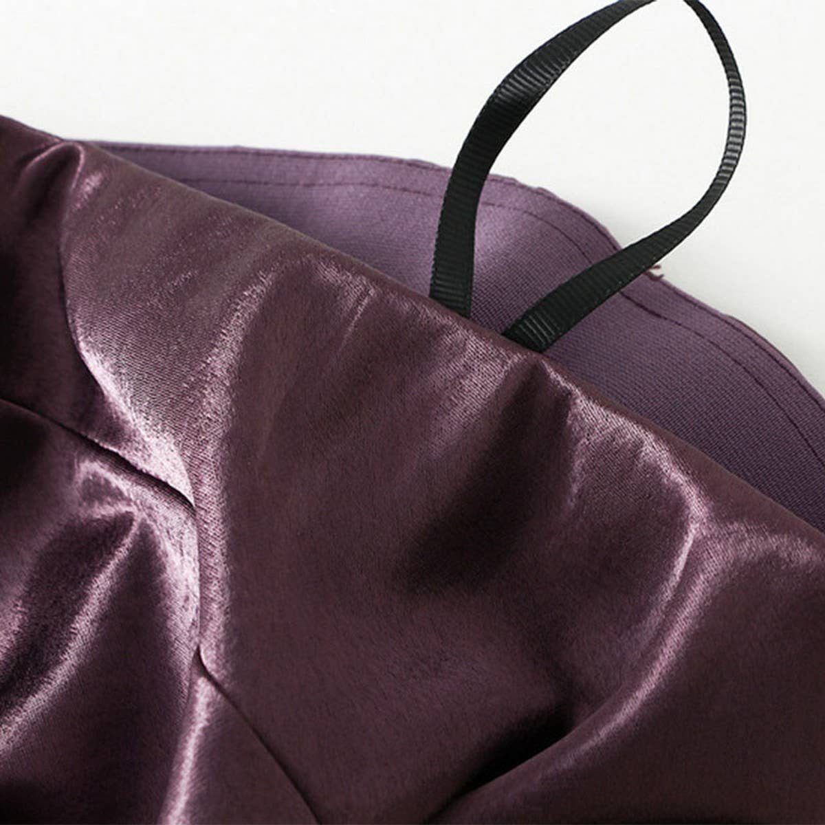 Asymmetrical Satin Fishtail Slimming Midi Skirt_CWBMS0353