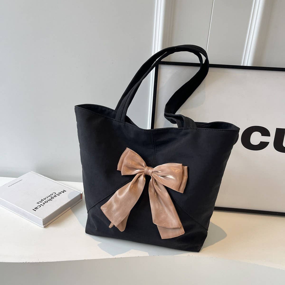 SMALL FRESH CASUAL BOW TOTE BAG_CWAB2691
