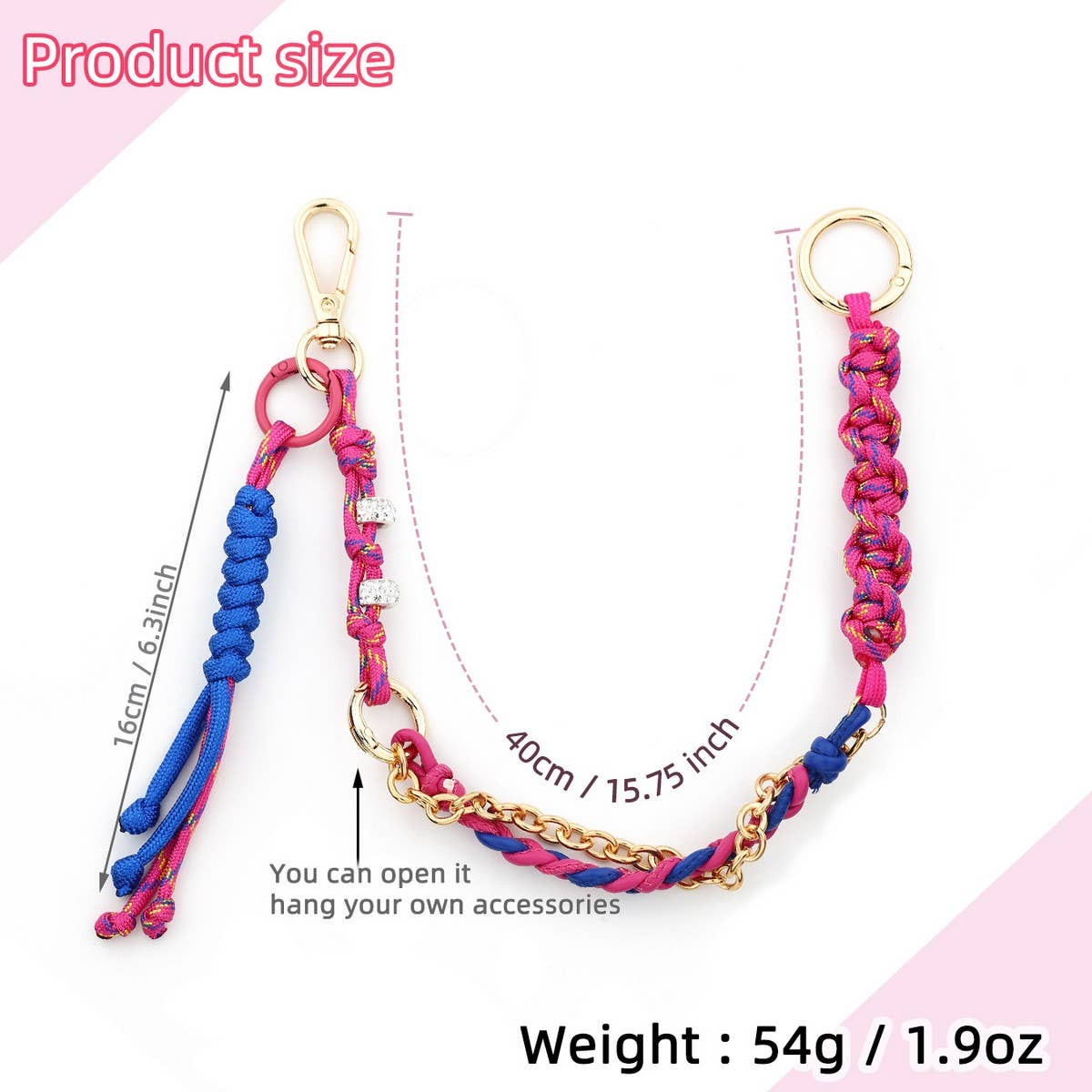 Leather Woven Keychain Handcrafted Bag Charm_CUAB00439