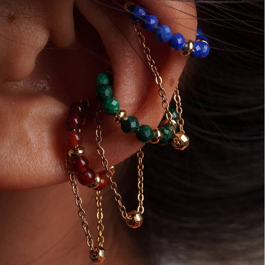 Natural Stone Ear Cuff for Non-Pierced Ears