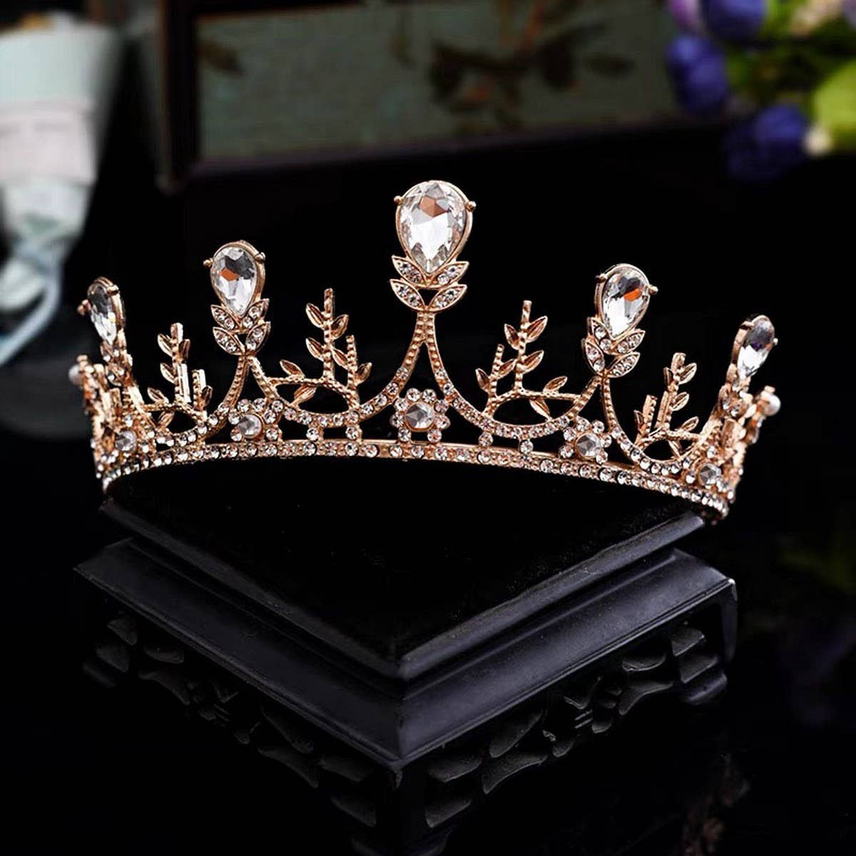 CELEBRITY-STYLE BRIDAL CROWN WEDDING ACCESSORIES_CWMM2028