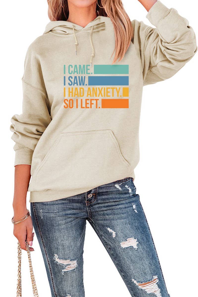 WOMEN NEW STYLE LETTER PRINT LOOSE HOODIE_CWOHOL0342