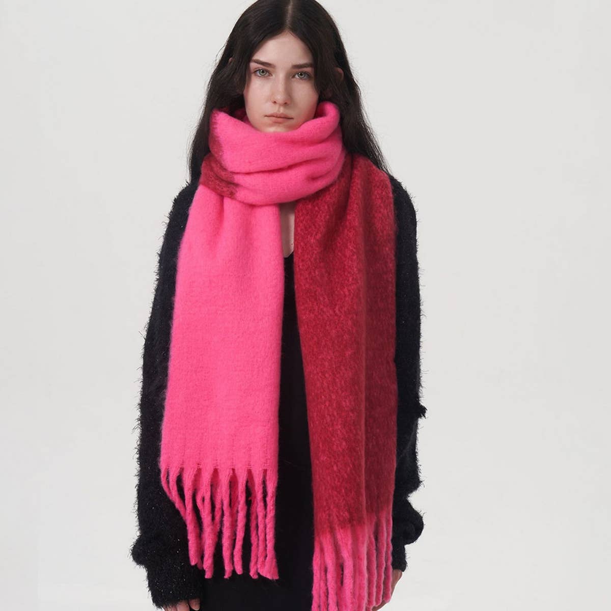 Autumn Winter Double-Color Faux Cashmere Scarf_CWASC0329