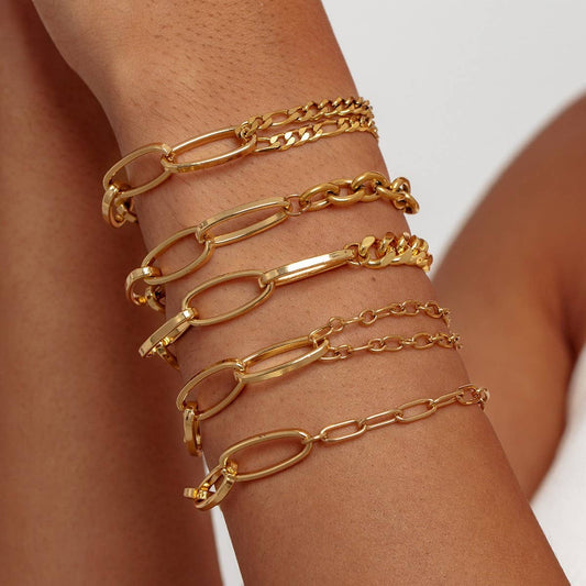 PAPERCLIP TITANIUM STEEL PERSONALIZED BRACELET_CWMM3720