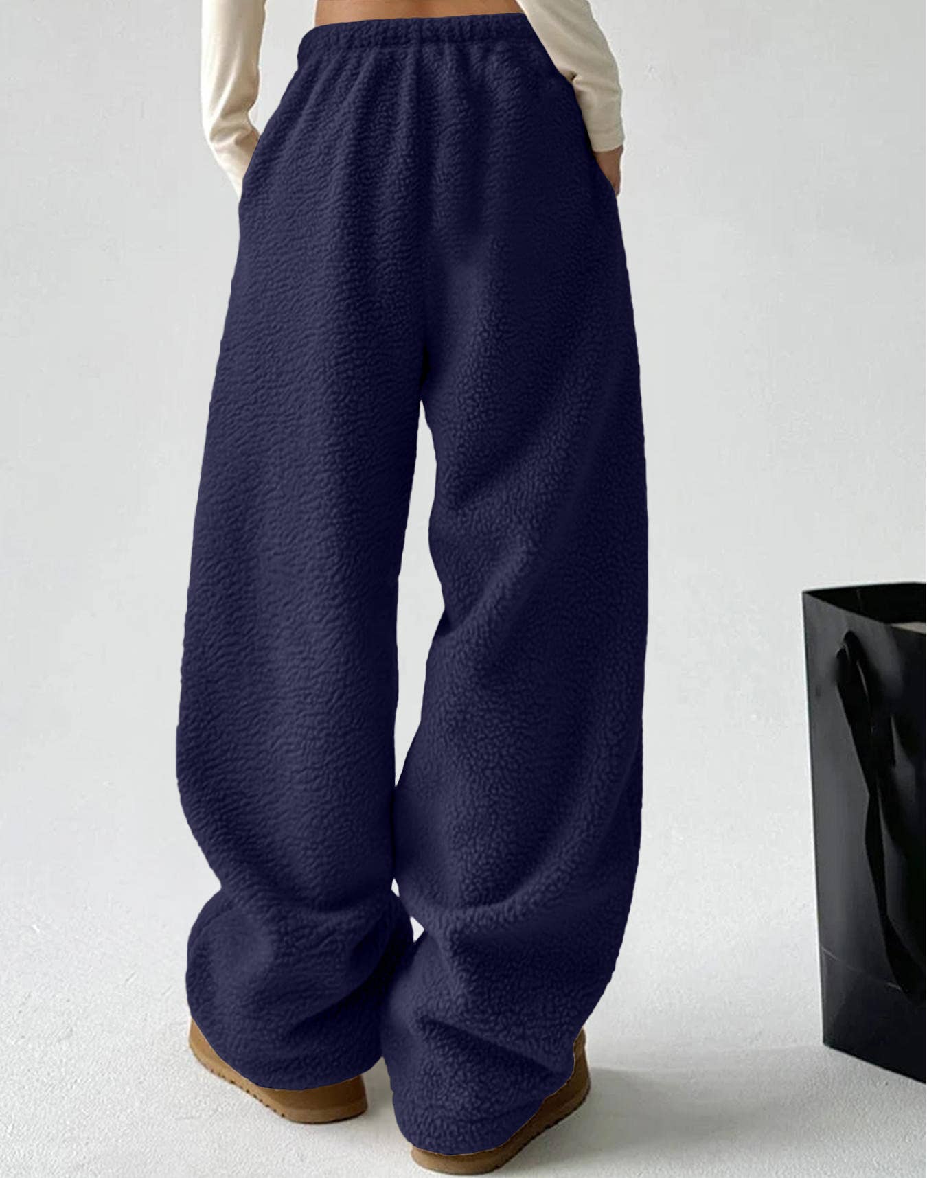 Simple,comfortable casual solid-color long pants