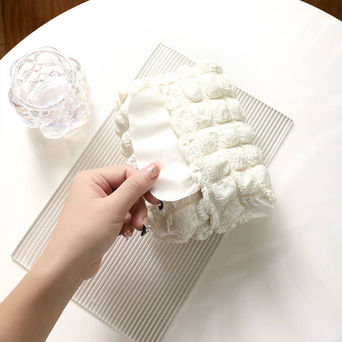 DOUBLE-LAYER FABRIC HIGH-VALUE COTTON TISSUE BOX