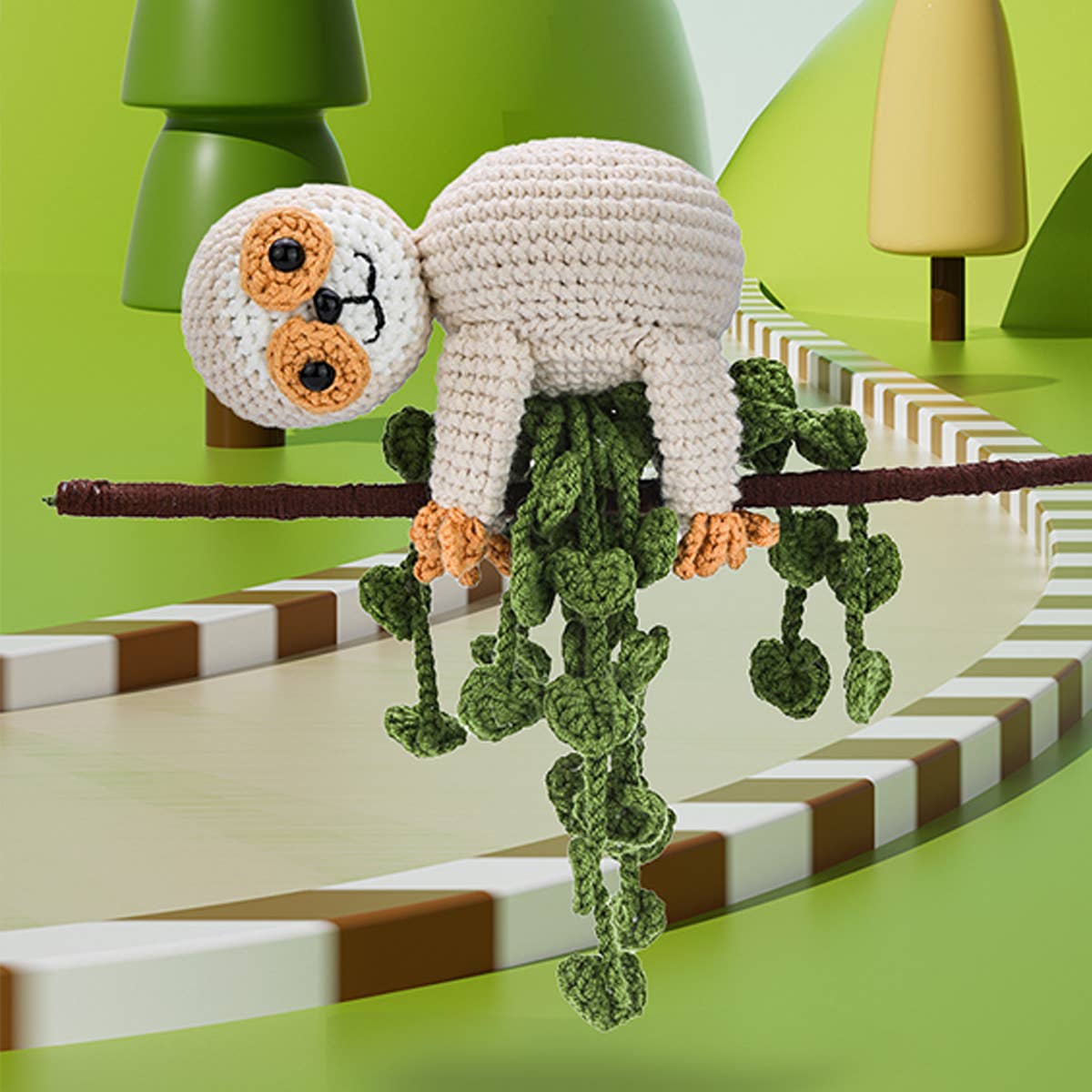 CUTE SLOTH CROCHET MATERIAL BAG