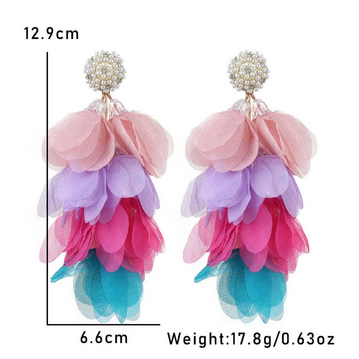 Bold Four-Color Tassel Earrings ??Statement Drops_CWMM6175