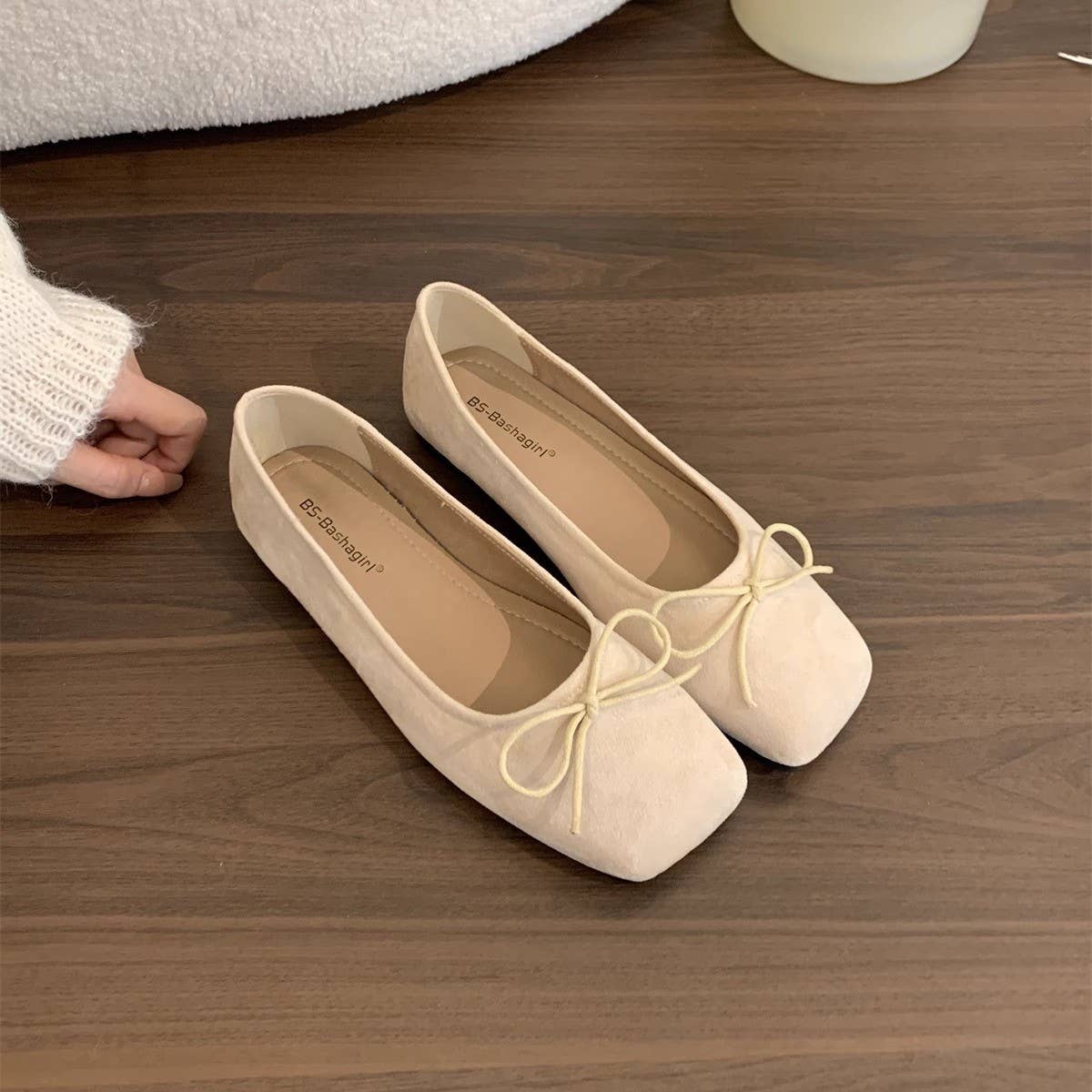 Suede Round Toe Flat Loafers for Women_CWSHF0072