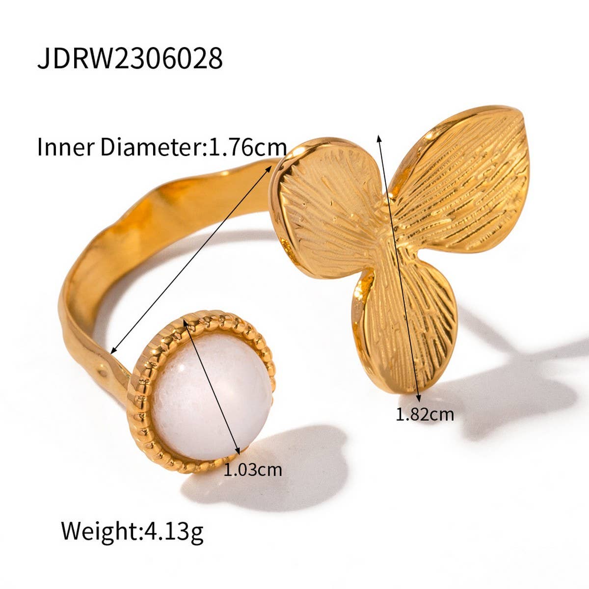 RETRO NICHE HIGH-END OPEN RING_CWAJE1381