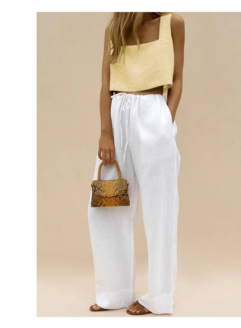 Short square neck sleeveless tank top