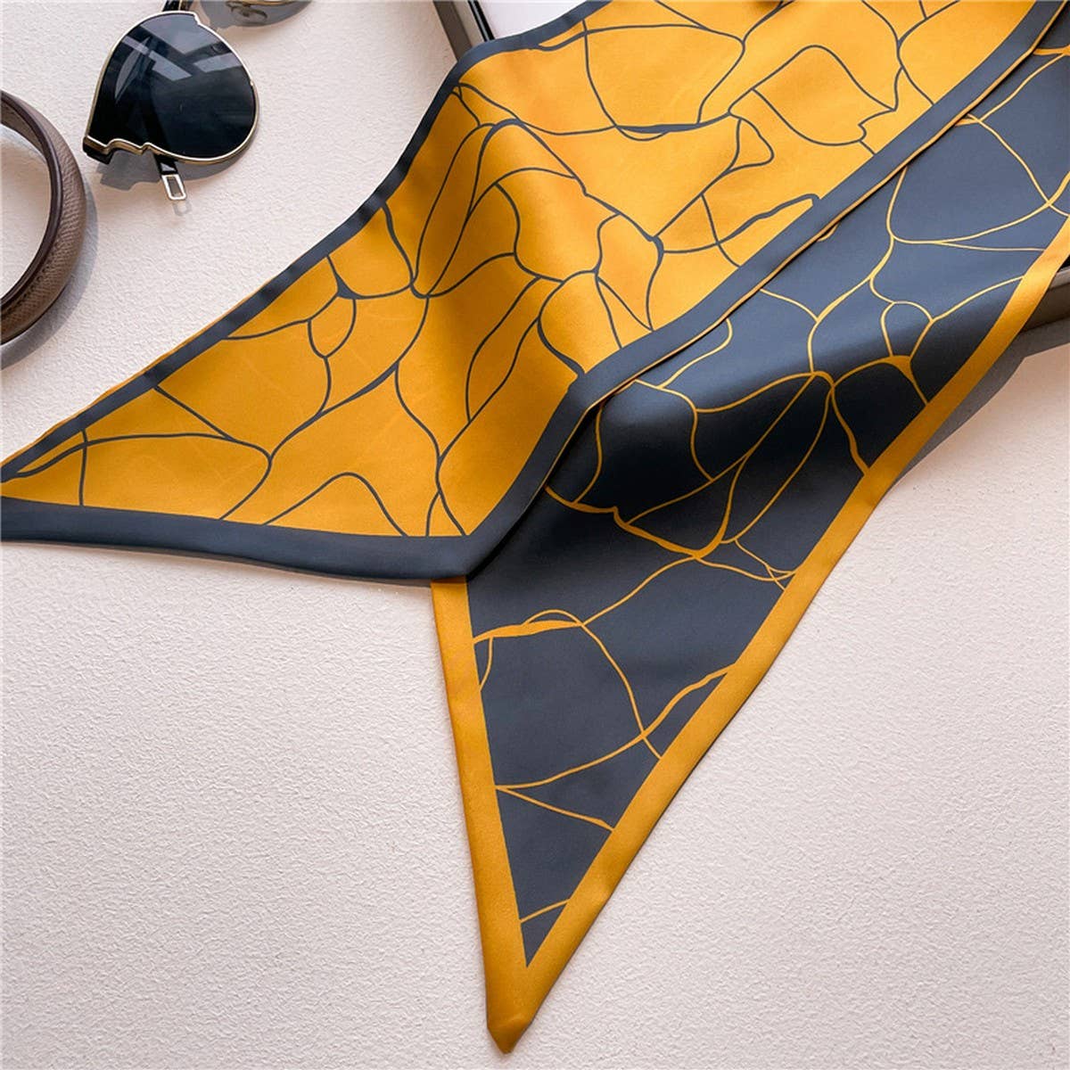 Skinny Silk Scarf for Hair, Neck or Bag Wrap_CWASC1512🎗️