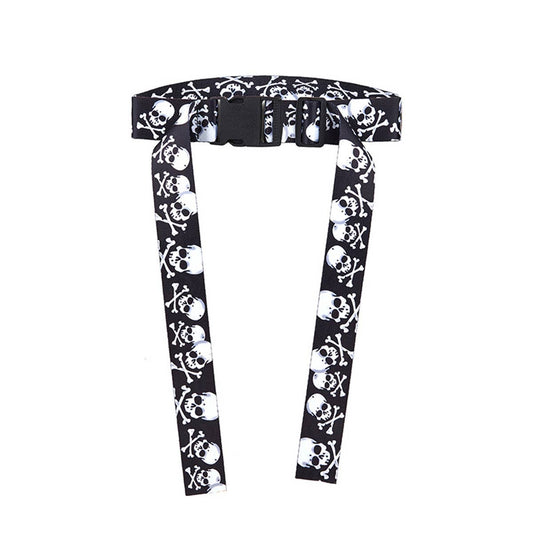 CWABE0955_VERSATILE SKULL CASUAL CANVAS BELT