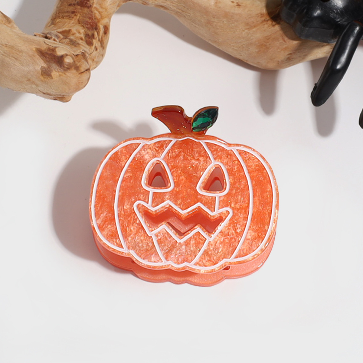 Halloween Acetate Hair Claw ? Witch & Bat Design