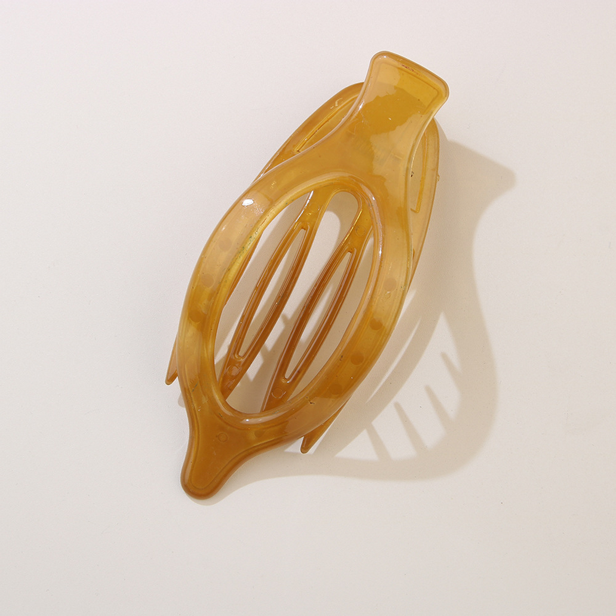 Leaf Oval Hair Clip ??Minimalist Claw Barrette_CWAHA6511