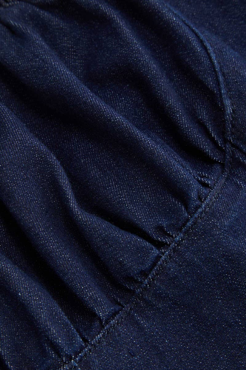 CWDSD8840_DENIM LOOK STRAPLESS SLEEVELESS MINI DRESS