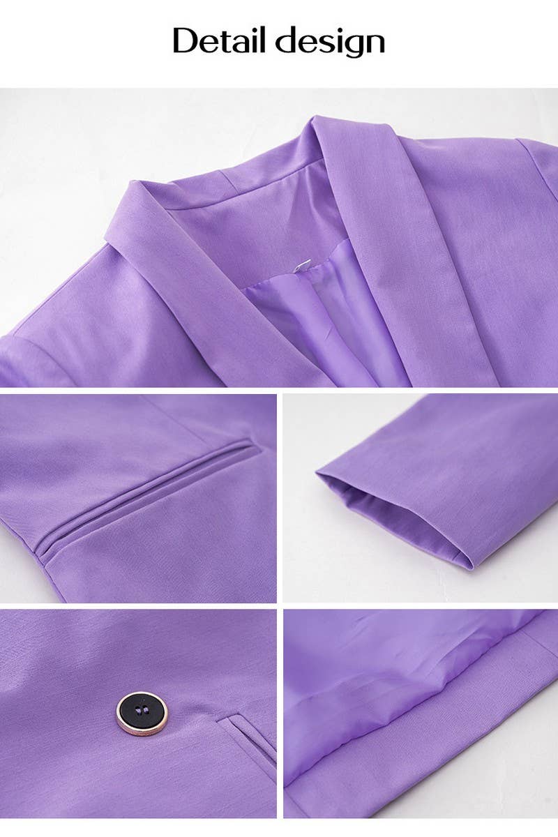 CWOCO0271_SOLID COLOR ELEGANT COMMUTER SUIT JACKET