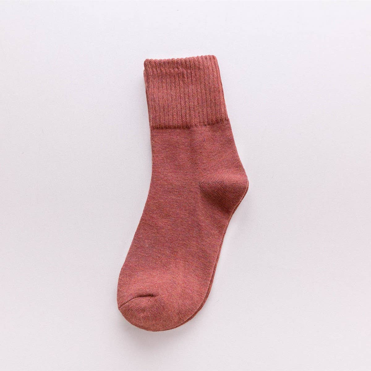 NEW SOLID COLOR HIGH CUFF WOMEN'S MID-CALF SOCKS_CWMS1392