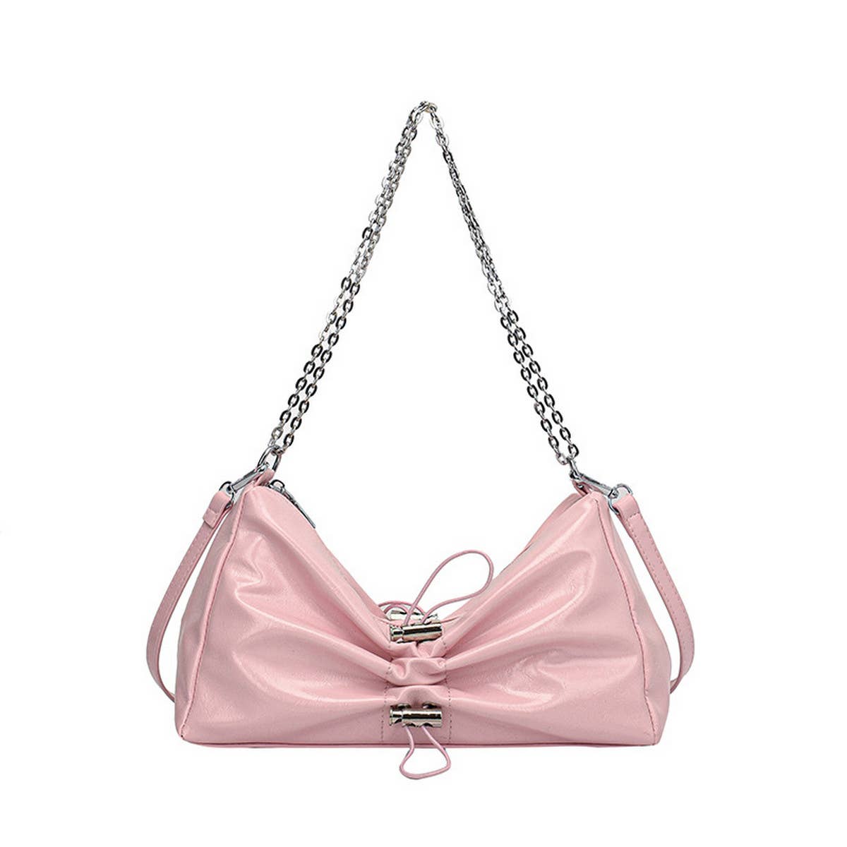 CHAIN PLEATED BAG VERSATILE SHOULDER BAG_CWAB2088