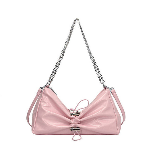 CHAIN PLEATED BAG VERSATILE SHOULDER BAG_CWAB2088