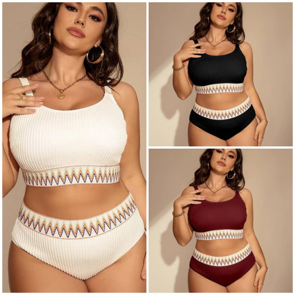 PLUS SIZE BIKINI SWIMSUIT_CWMW0224