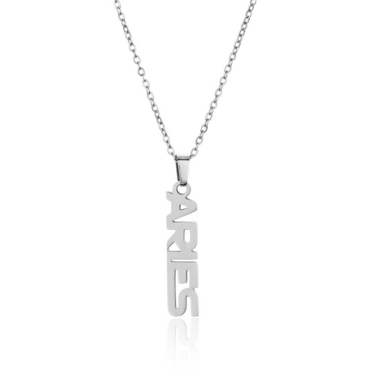CLAVICLE CHAIN TWELVE ZODIAC TITANIUM NECKLACE