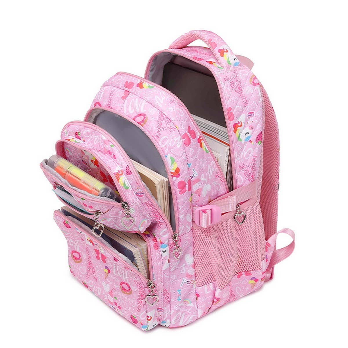 Backpacks for School, Rainbow 2-Piece Set Girls_CWAB5473