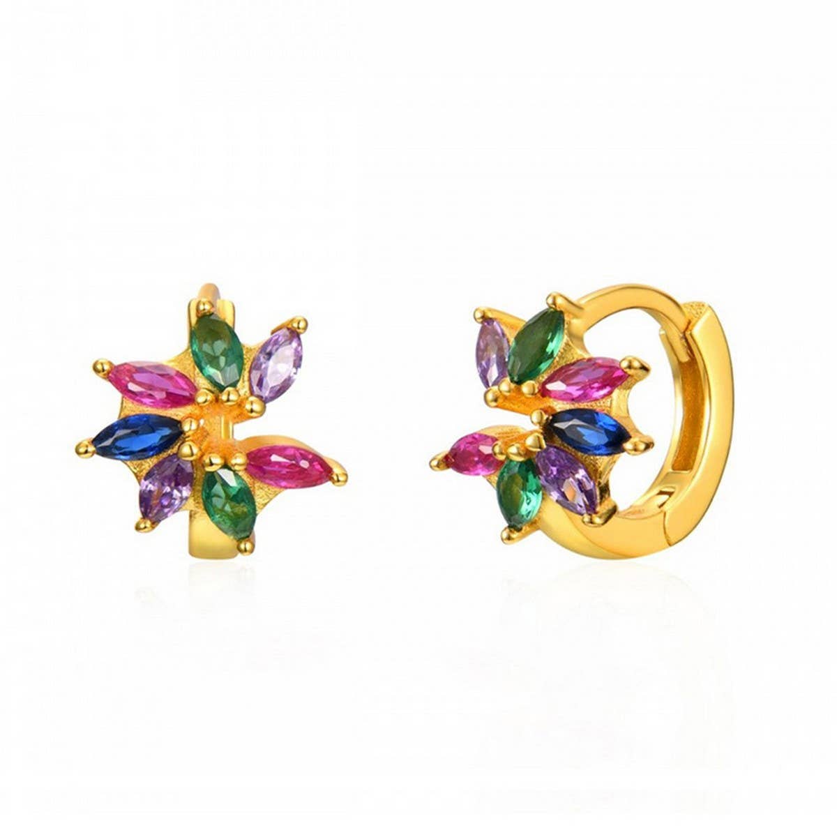 TRENDY COLORFUL RETRO EARRINGS