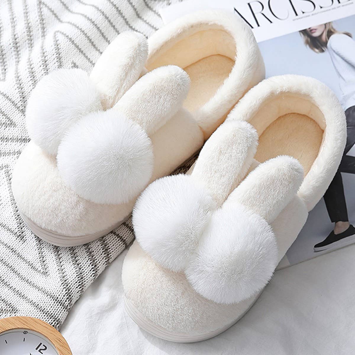 CUTE CARTOON ANIMAL  WARM FLEECE HOUSE SLIPPERS