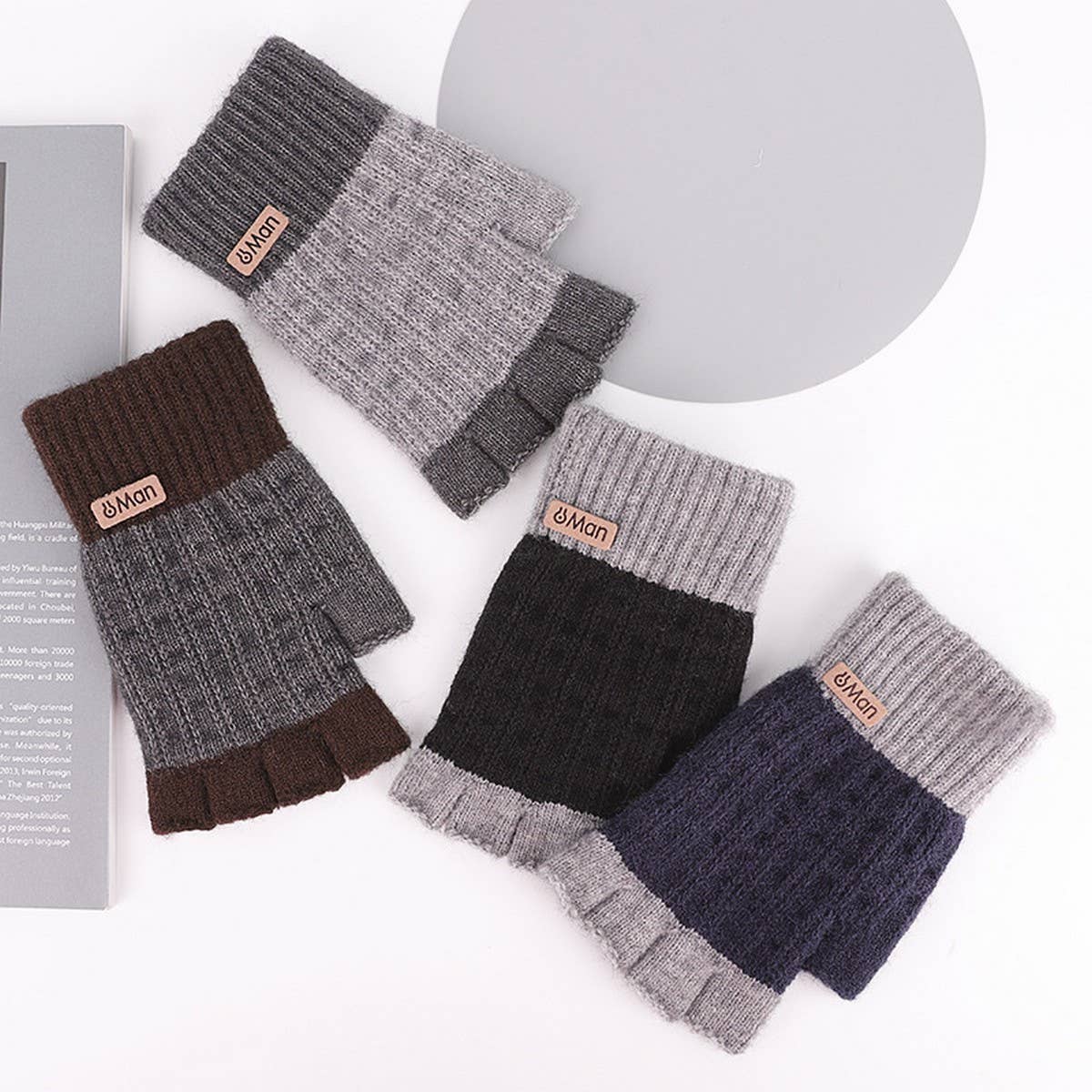 NEW ALPACA WINTER FINGERLESS WARM GLOVES_CWAG0242